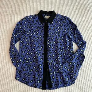 Kate spade silk leopard shirt